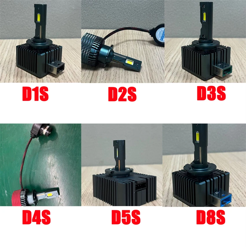 Светодиодные автомобильные фары серии D D1S, лампы HID D2S D3S D4S D5S D8S, турбо-лампы 8000000LM 6000K, автолампы CANbus без ошибок, Plug&Play (art.: 3920d7befdca5) - 3920d7befdca5