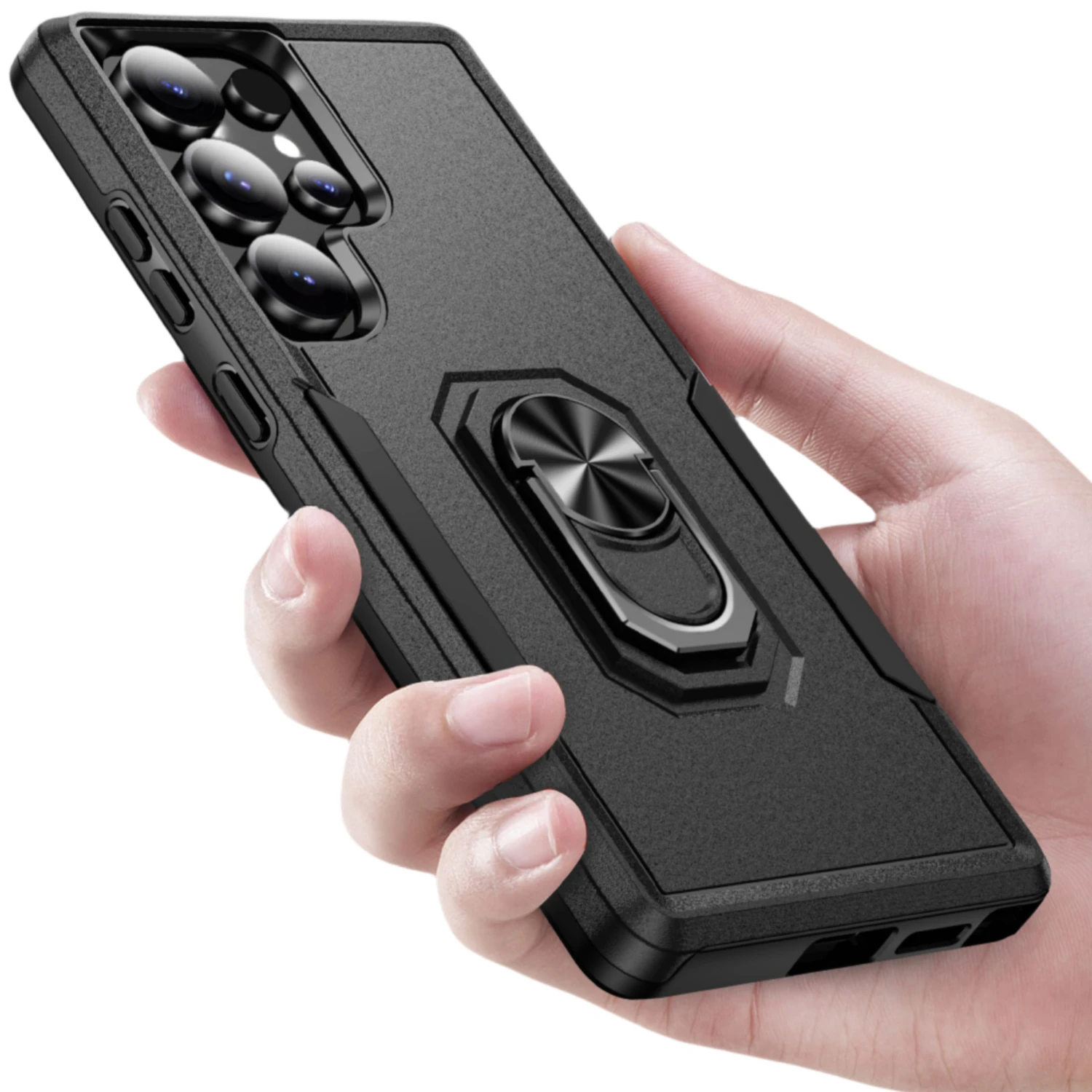 for Samsung S25 S24 Hard Strong Protective Cover Case Galaxy Ulta S23 Plus FE S22 S21 5G Stand Cases