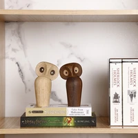owl animal wood decoration moderno desk kids statues aesthetic sculptures adornos para casa gift child oyuncak toys home figure