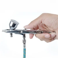 dual action holding mini airbrush gun metal material adjusting airflow g18 female hose easy use clean spray pen