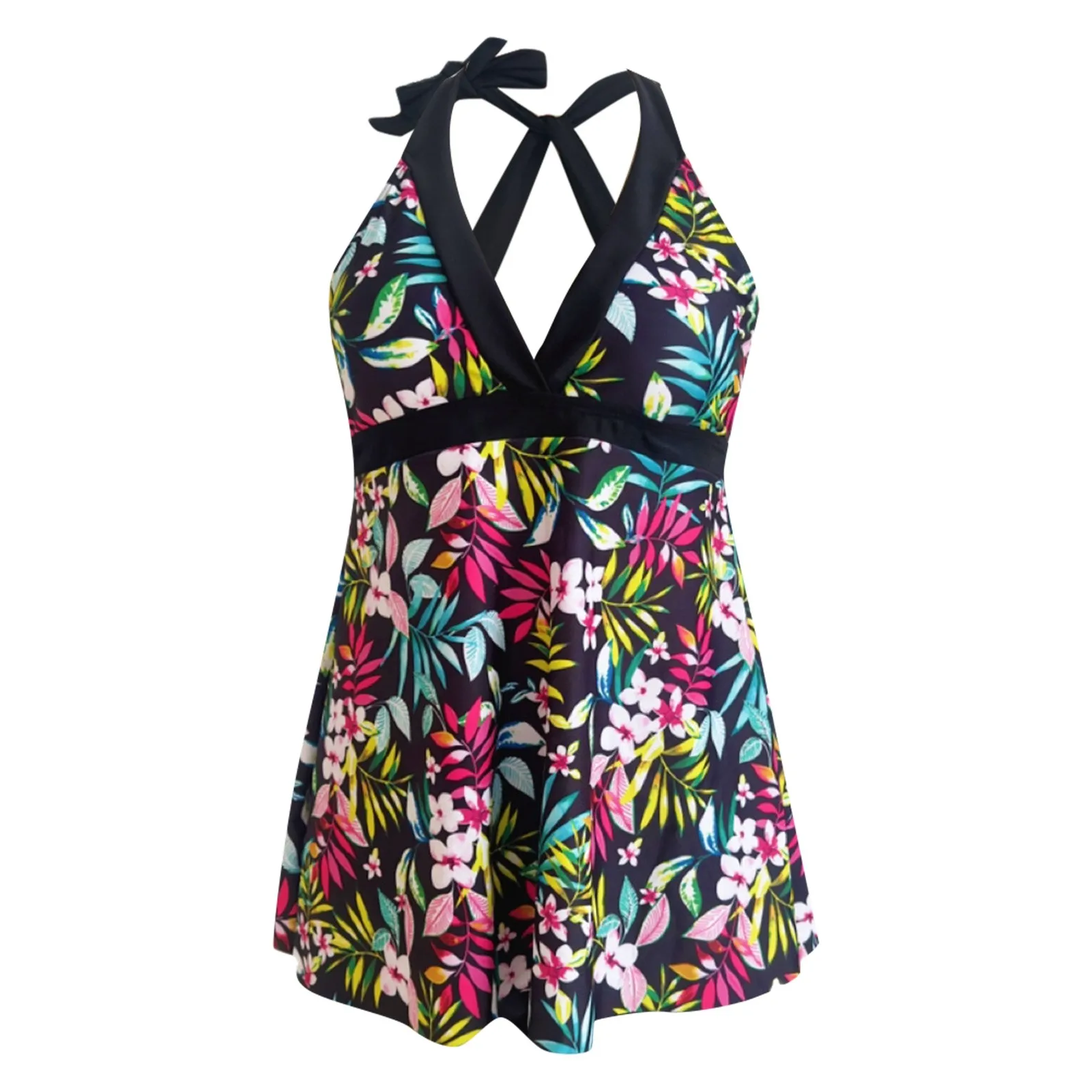 

Conservative Bikinis Sets Two Piece Swimwear Women 2023 Printed Swimsuit Conservative Swimsuit Skirt Boxers Large Size купальник