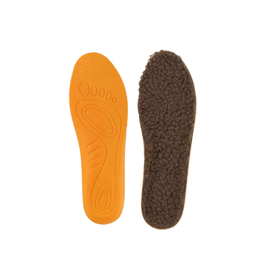 

1 Pair of Imitation Lambs Wool Insoles Shock-absorbing Shoe Cushions Massaging Shoe Pads for Women Men Size 33-36 Brown
