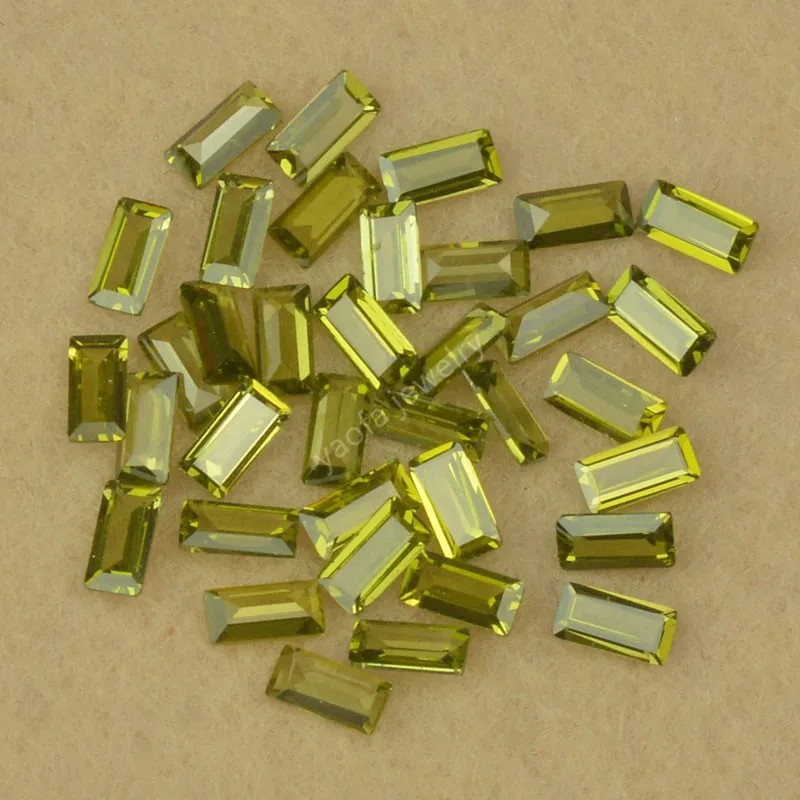 Распродажа 1x1 5 ~ 3x6 оливковая зеленая Прямоугольная форма параллельный шаг вырез