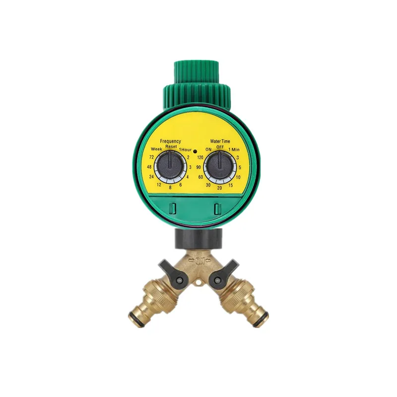 

Garden Watering Timer Home Indoor Outdoor Timed Irrigation Controller Double Dial Timers Programmable Sprinkler Electronic Valve