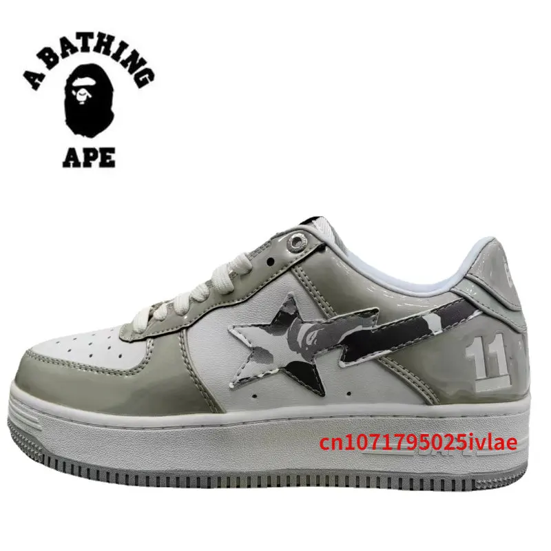 2023  A BATHING APE Vibe BapeGoose AF Leather Sta Men's Sneakers Air Styles Low Upper Wearable Women's Skateboard Fitness Shoes