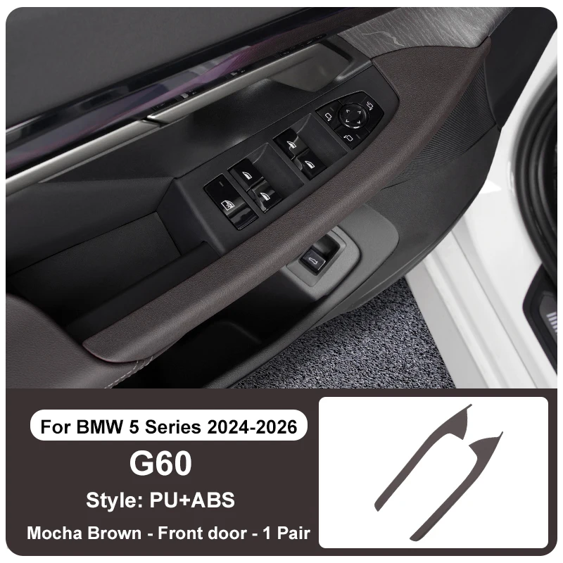 Фото Наклейки на дверные ручки автомобиля для BMW 5 серии G60 2024 2025 2026, внутренняя дверная панель, накладка, защита передней двери автомобиля, аксессуары №4