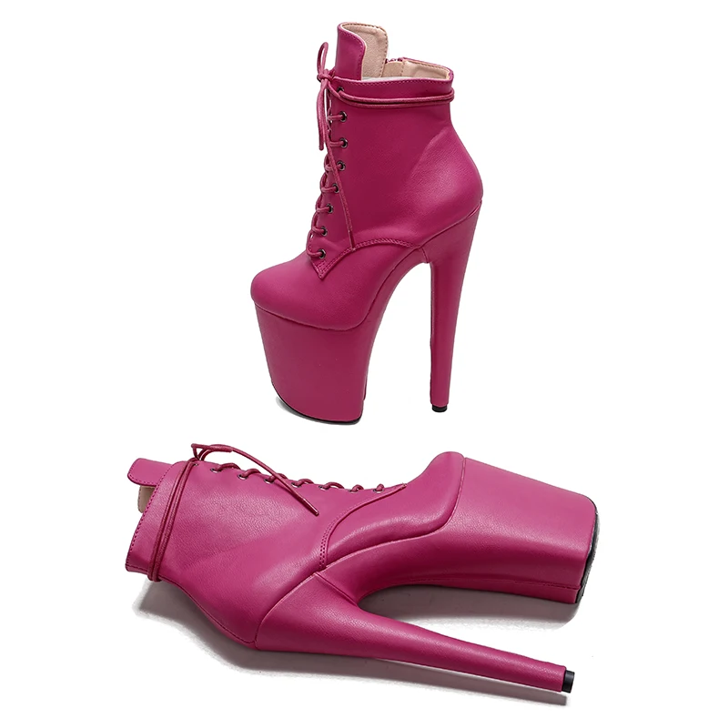 Leecabe  20CM/8inches Pole dancing shoes High Heel platform Pole Dance boot