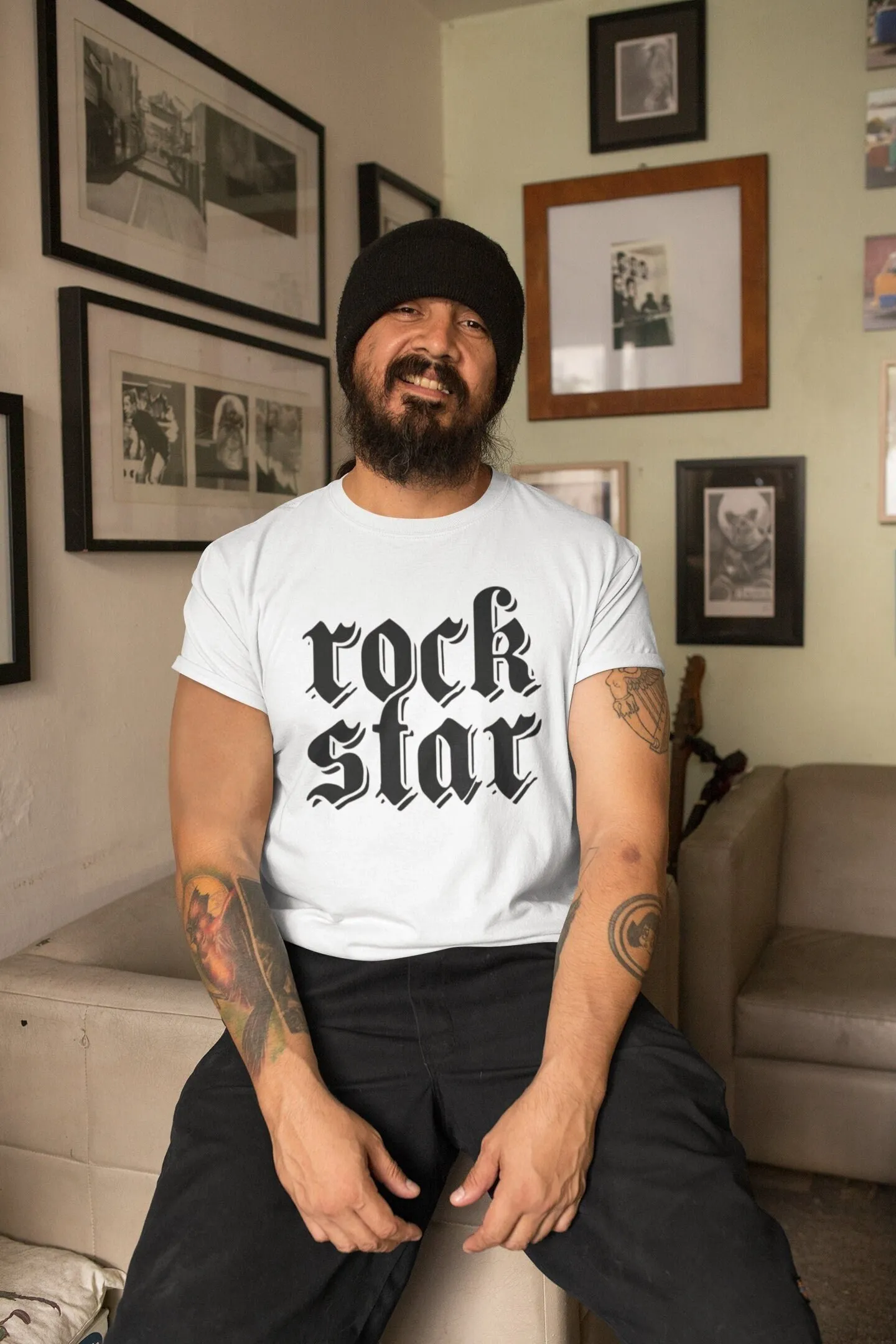 Уникальная одежда для любителей рок футболка со звездами и рулонная музыка