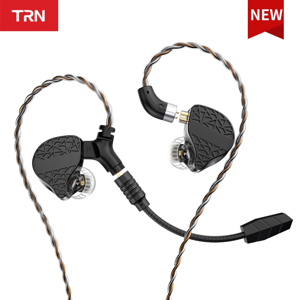 

Игровые Внутриканальные наушники TRN Mars Hifi с микрофоном, тройная гибридная гарнитура 1DD + 1BA + 1 с вибрационным драйвером, проводная гарнитура DJ мониторов