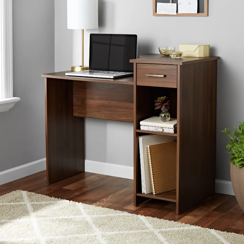 

Student Desk with Easy-glide Drawer, Canyon Walnut Finish