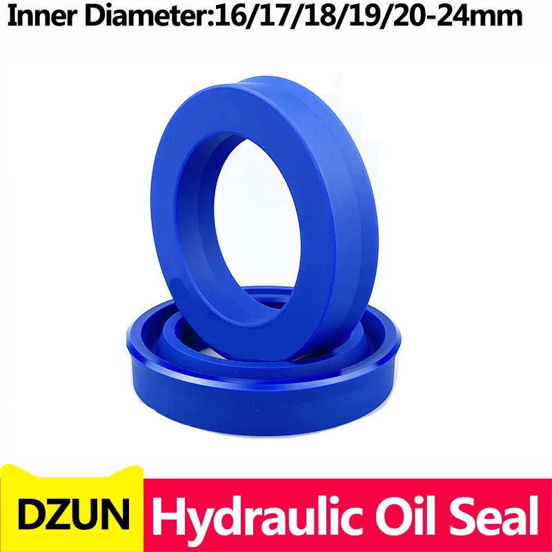 DZUN Radial Shaft Hydraulic Seal  (IDxODxTHK)ID 16-24mm Polyurethane Piston Shaft Piston Rod PU Single Lip U Cup Oil Seal O-Ring