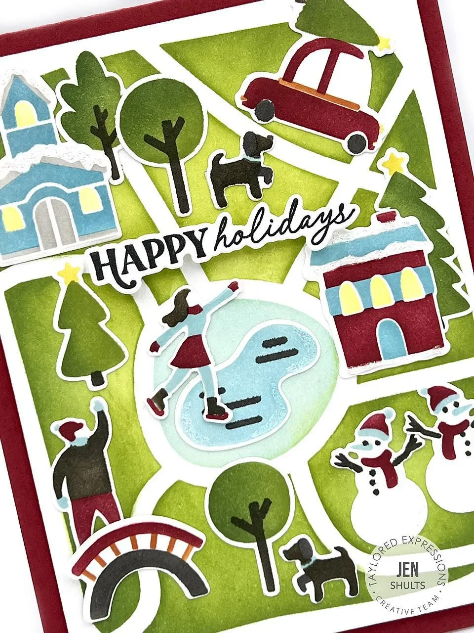 2024 Новый сентябрь штампы с рассеянными праздничными цветами фотошаблон для