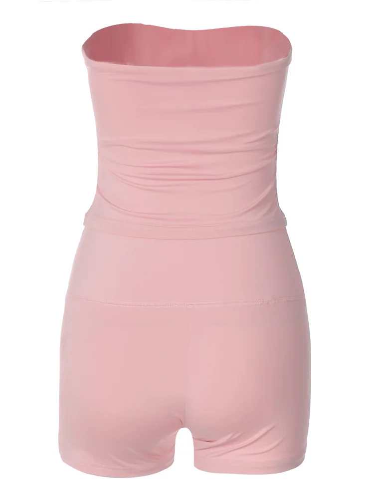 Однотонные шорты Absobe блестящий топ-труба с вырезом лодочкой узкие брюки высокой