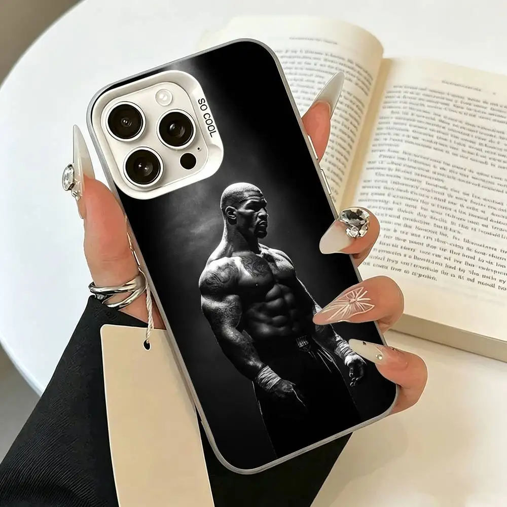Фото Чехол для телефона M-Mike Tyson Boxer для iPhone 17 Air 16 15 14 13 12 11 Pro Max, белый, серебристый, жесткий чехол №2