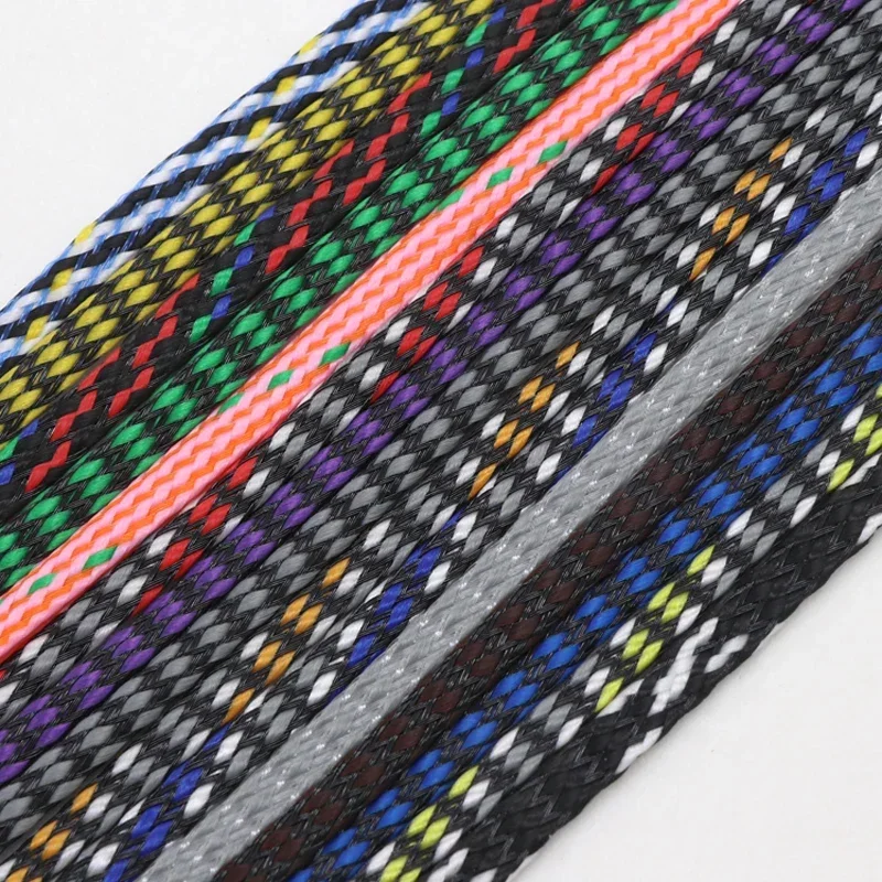 1/5/10 м плетеная кабельная муфта 4 мм 8 12 ПЭТ + ПП хлопчатобумажная пряжа смешанная