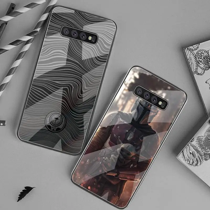 

American TV show Mandalorian Phone Case Tempered Glass For Samsung S20 Ultra S7 S8 S9 S10 Note 8 9 10 Pro Plus Cover