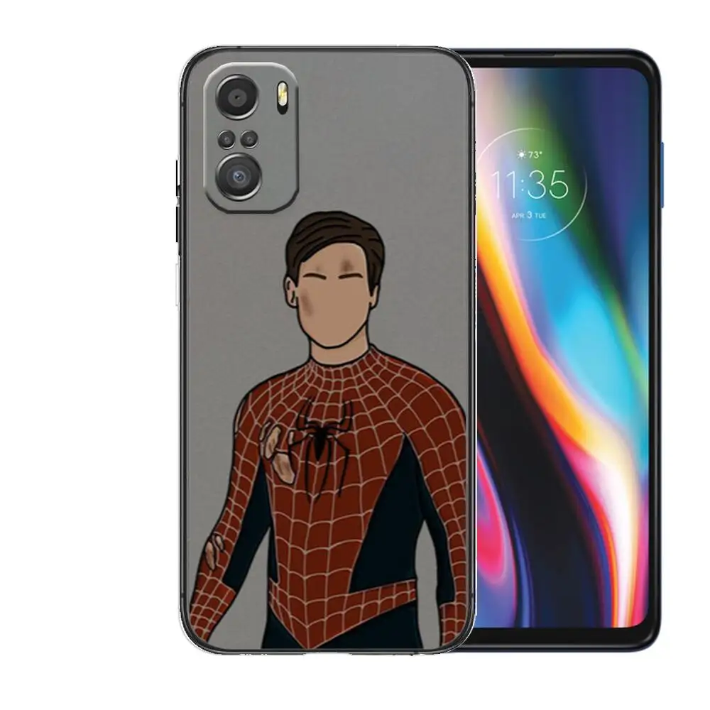 Фото Матовый чехол для телефона Marvel Человек-паук для xiaomi mi 11 Lite pro Ultra 10s 9 8 MIX 4 FOLD 10T 5g Черный силиконовый чехол №5