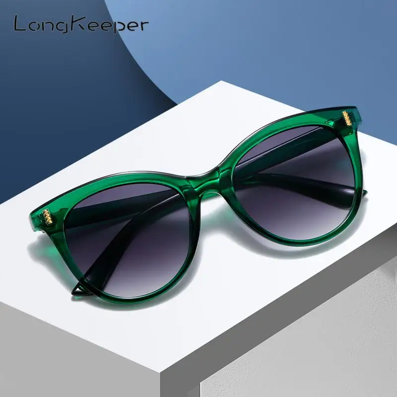

New Fashion Green Cat Eye Fashion Sunglasses Women Vintage Outdoor Designer Retro Sun Glasses for Female Uv400 Eyewear Shades