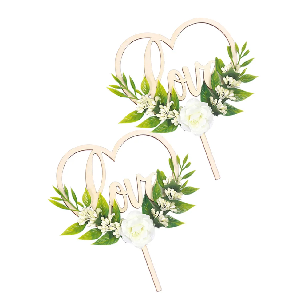 

Picks Wedding Flower Love Appetizer Toppers Heart Valentines Day Toothpicks Wooden Cocktail Fruit Stick Cupcake Dessert Shower