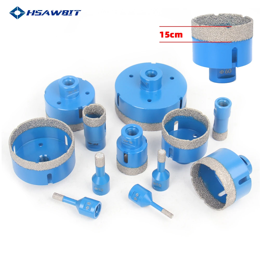 1PCS Hole Saw Cutter 6-80mm M14 Thread Core Drill Bit Vacuum Brazed Dry for Angle Grinder Marble Porcelain Tile Drilling Tool