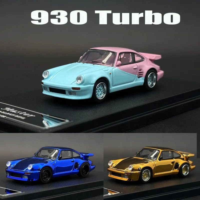 Модель литая под давлением модели автомобиля в наличии Master1:64 930 Turbo Black Bird Chrome Gold