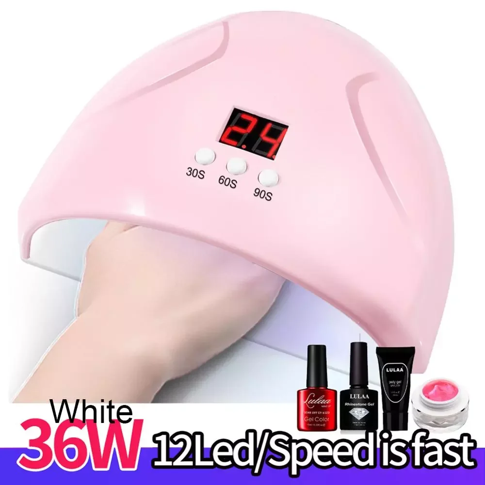 

USB Fast Curing Nail Gel UV Lamp Dryer LCD Display 30/60/99s Timer Smart UV LED Manicure Art Novelty Light