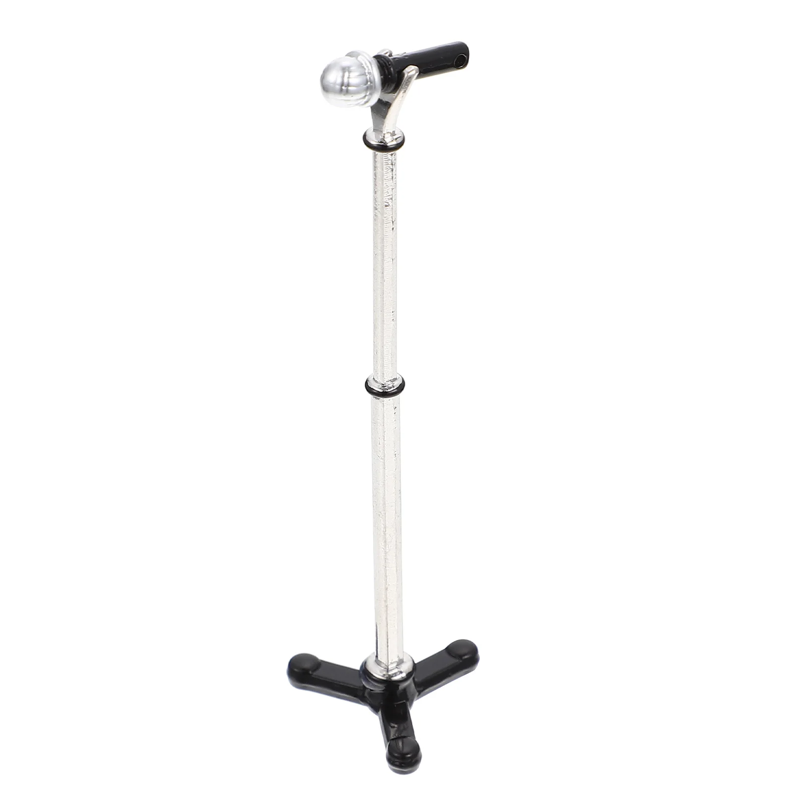 

1 Set Mini House Accessory Mini Microphone Stand Model Miniature Microphone