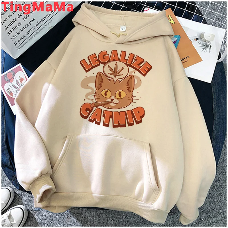 

Bong Weed hoodies women 2023 Fleece long sleeve top hoddies female 90s sweater