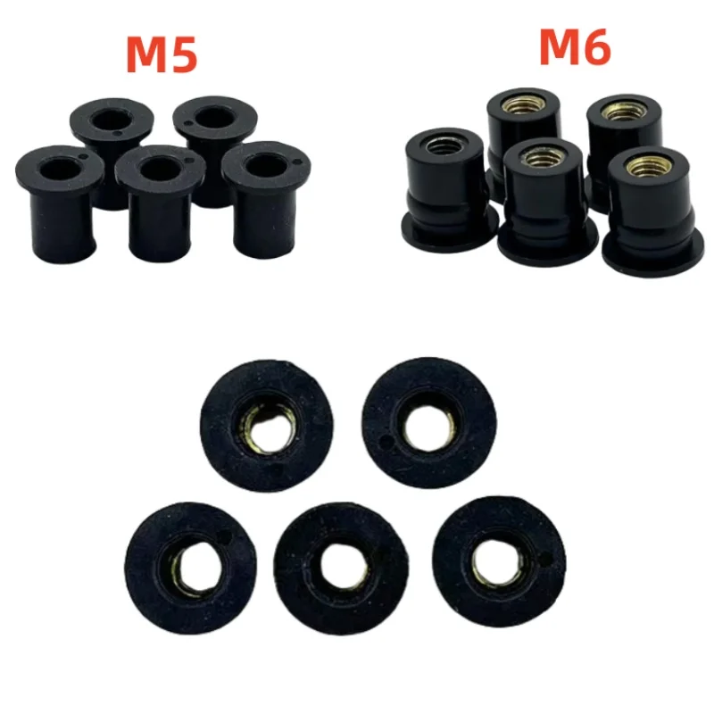 10 шт. M5 M6 болты для лобового стекла мотоцикла винты метрическая резиновая гайка