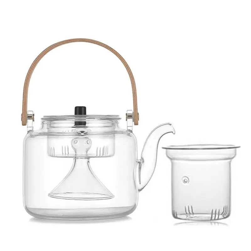 

Durable Heat Resistant Glass Kettle Teapot With Infuser Heated Container Tea Pot Good Clear Kettle Filter Baskets Tea Maker