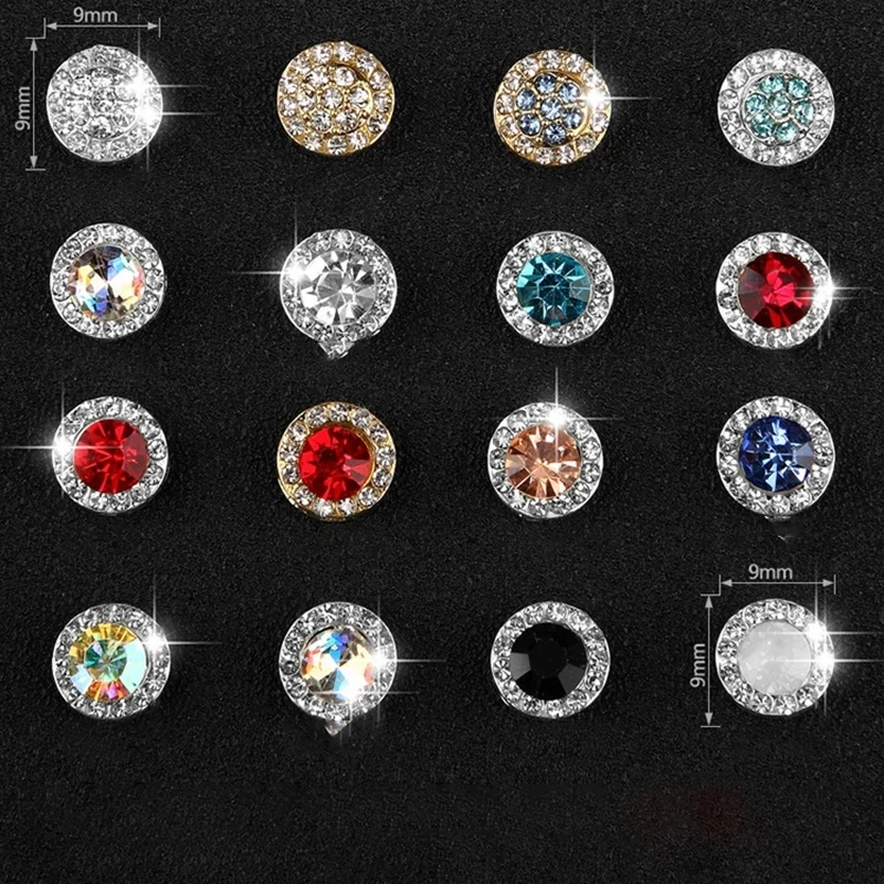 

10pcs Shiny Rotatable Crystal Nail Art Rhinestone Glitter Charm Lucky Spin Diamond Gemstone Manicure Accessoires Decorations&*HJ