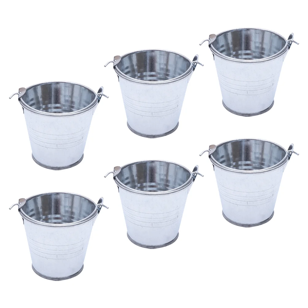 

Mini Buckets Bucket Metal Small Flower Pails Pottinparty Candy Storage Handle Handles Snack Kids Galvanized Iron Basket Easter