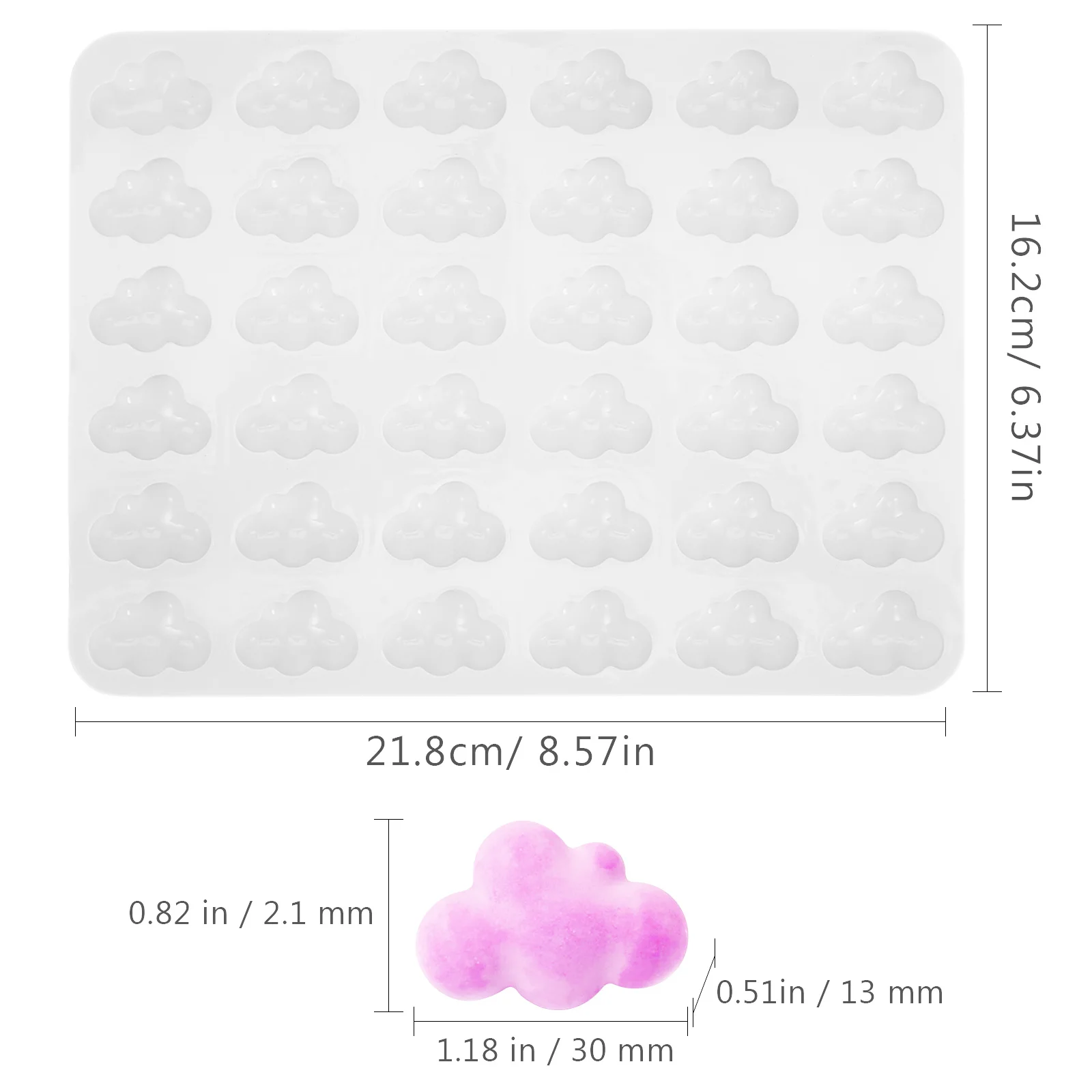 Cloud Silicone Mold for Sweets Frost Form Forms Candies Chocolate Candy Donut Gummy Round Ice Cube Mini Bars Paper Cup Gelatin