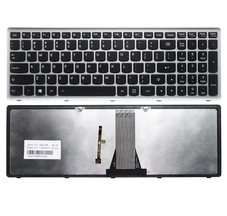 Новая английская клавиатура для Lenovo IdeaPad G500C G500S G500H S500 S500C G505s S510p Z510 Z505 Z510 Серебристая Рамка с подсветкой Бесплатная доставка