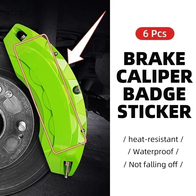 6 шт., наклейка на суппорт автомобиля, крышка тормоза, наклейки ...