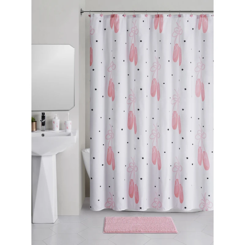 

Olivia & Finn Ballet 16-Piece Shower Curtain Bath Set, Grey