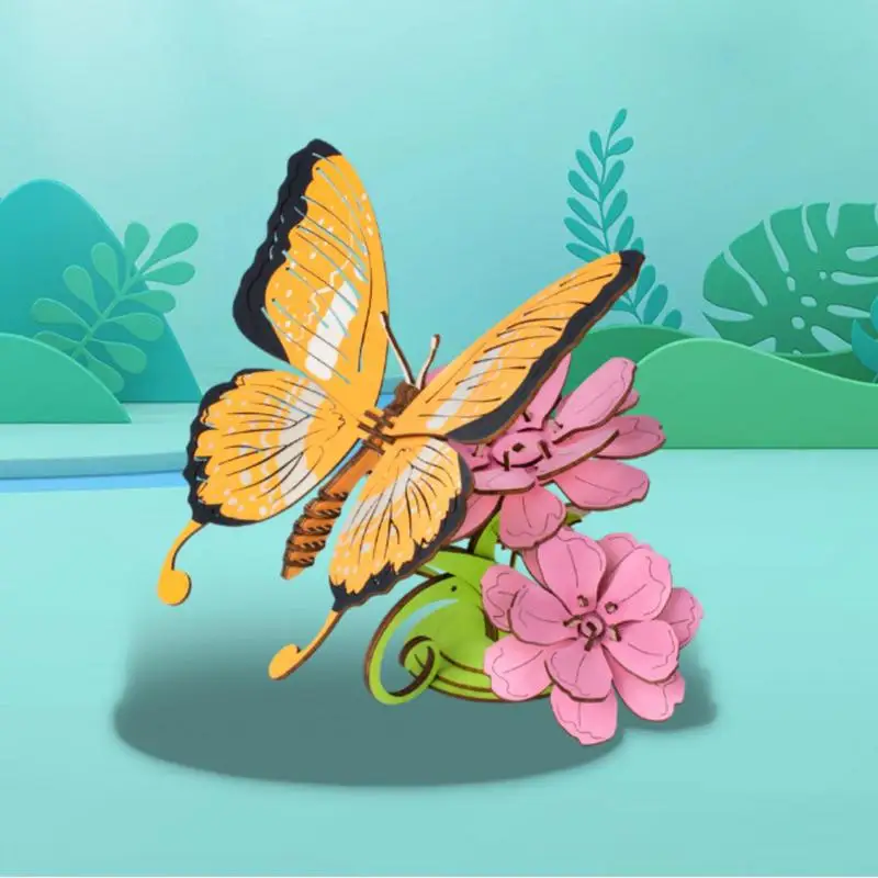 

Детская игрушка Монтессори 3D головоломка своими руками деревянная головоломка Насекомые Животные ручной работы обучающая сборная игрушка подарок для детей