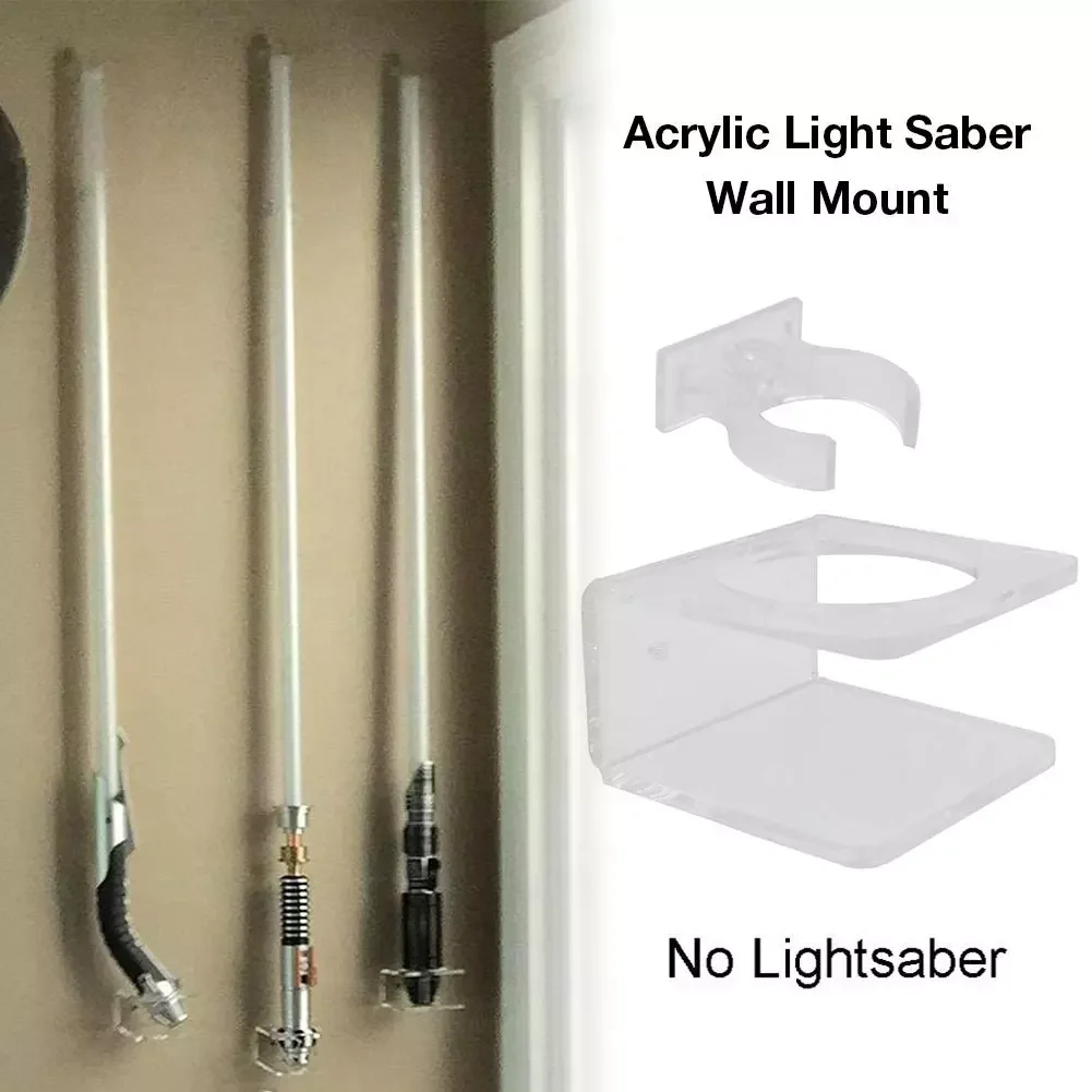 

2022/Acrylic Clear Light Saber Stand Wall Mount Storage Rack With Screws For Star Planet Lightsaber Display Stand