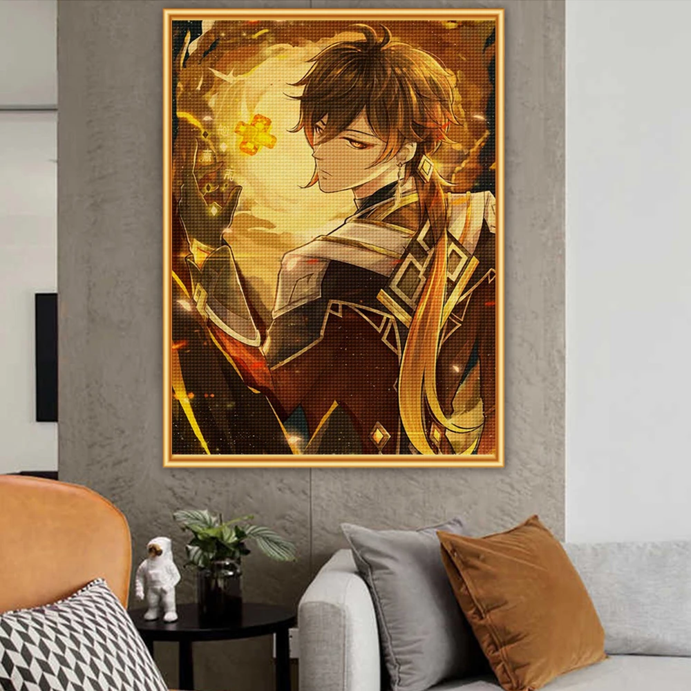 

5D DIY Diamond Painting Anime Genshin Impact Diamond Embroidery Home Decor Mosaic Picture Cross Stitch Kits Handicraft