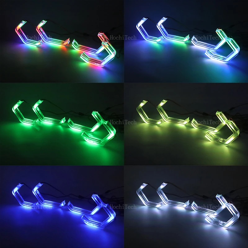 Для BMW 7 серии F01 F02 F03 F04 2009-2015 730i 730Li 740i 740Li 750i M4 Style Rings DRL LED Angel Eyes Kit с указателем