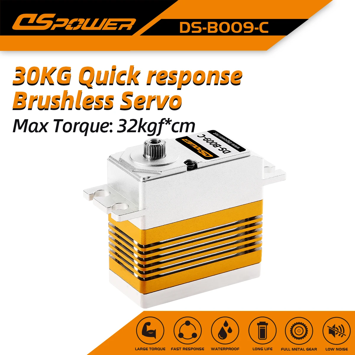 

DSpower 30KG brushless Servo Metal Gear Waterproof Servos high speed large torque HV Servo for 1/8 1/10 SCX10 TRX WLTOYS RC Cars