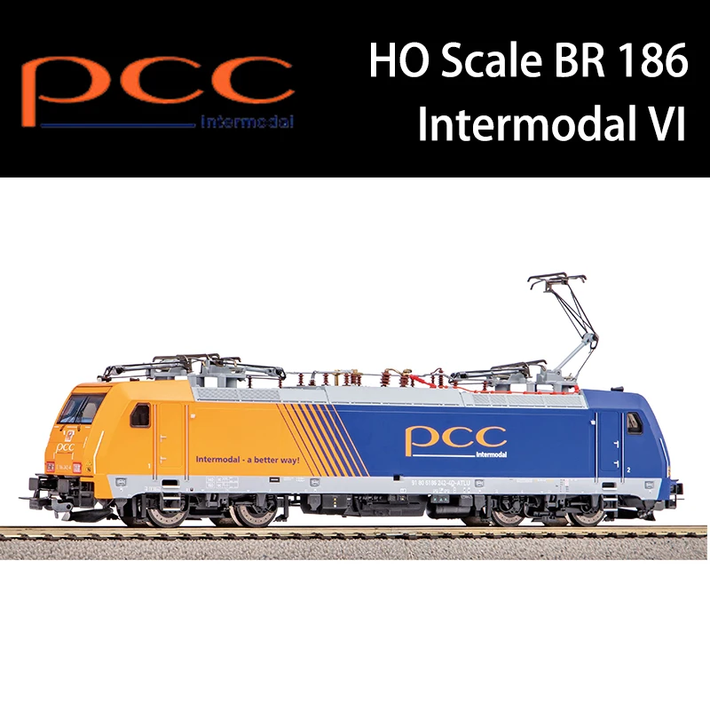 

HO Scale Poland PPC Intermodal VI BR 186 Locomotive Railways Model Tube Subwary Choochoo Toys High-speed Commuter Train Display