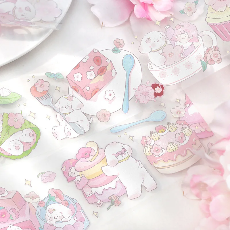 

1pcs/1lot Decorative Adhesive tapes Nana-chan's Cherry Blossom Viewing Party Masking Tapes cartoon diary Scrapbooking Stickers