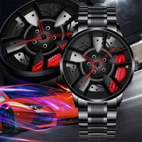 hip hop watches for men imitation machinery clock personality wheel quartz wristwatches steel belt gifts luxury mens naviforce
