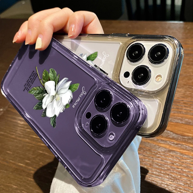 

Flower Case For Iphone 12 Case Transparent Iphone 11 13 14 Pro Max XR X Xs 6 7 8 Plus SE 14promax 13promax Silicon Funda Cover