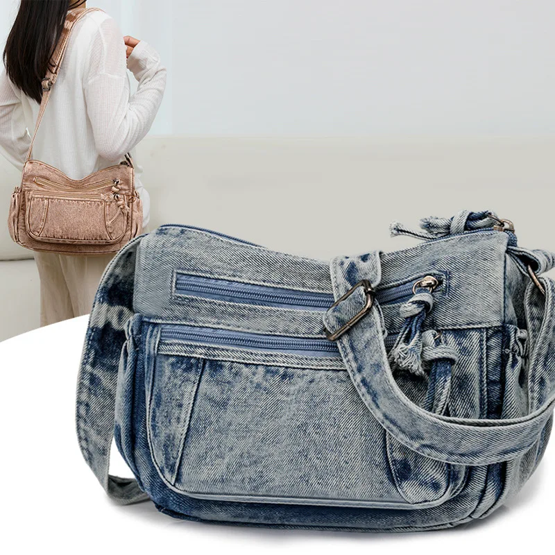 Осенняя женская сумка-мессенджер большой вместимости в стиле ретро сумка