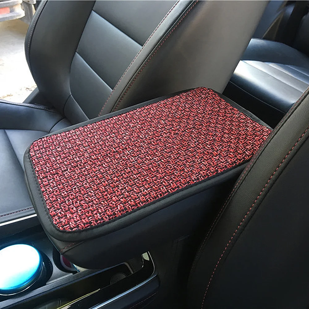 

Льняные коврики для центрального подлокотника автомобиля, защитная накладка для замены автомобиля, защита от царапин, Автомобильные украш...