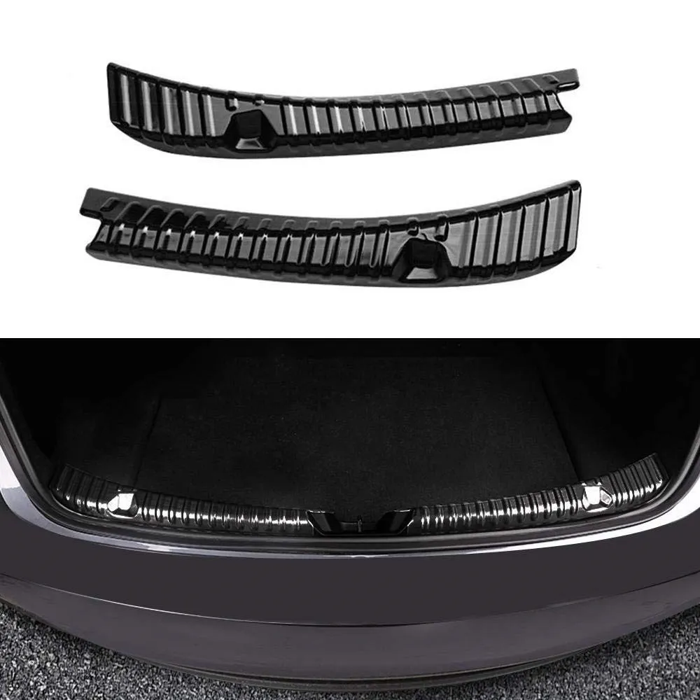 

For Tesla Model 3 2021 2022 Rear Bumper Protector Trunk Door Sill Cover Trim Stainless Steel Car Styling Tesla Accessories