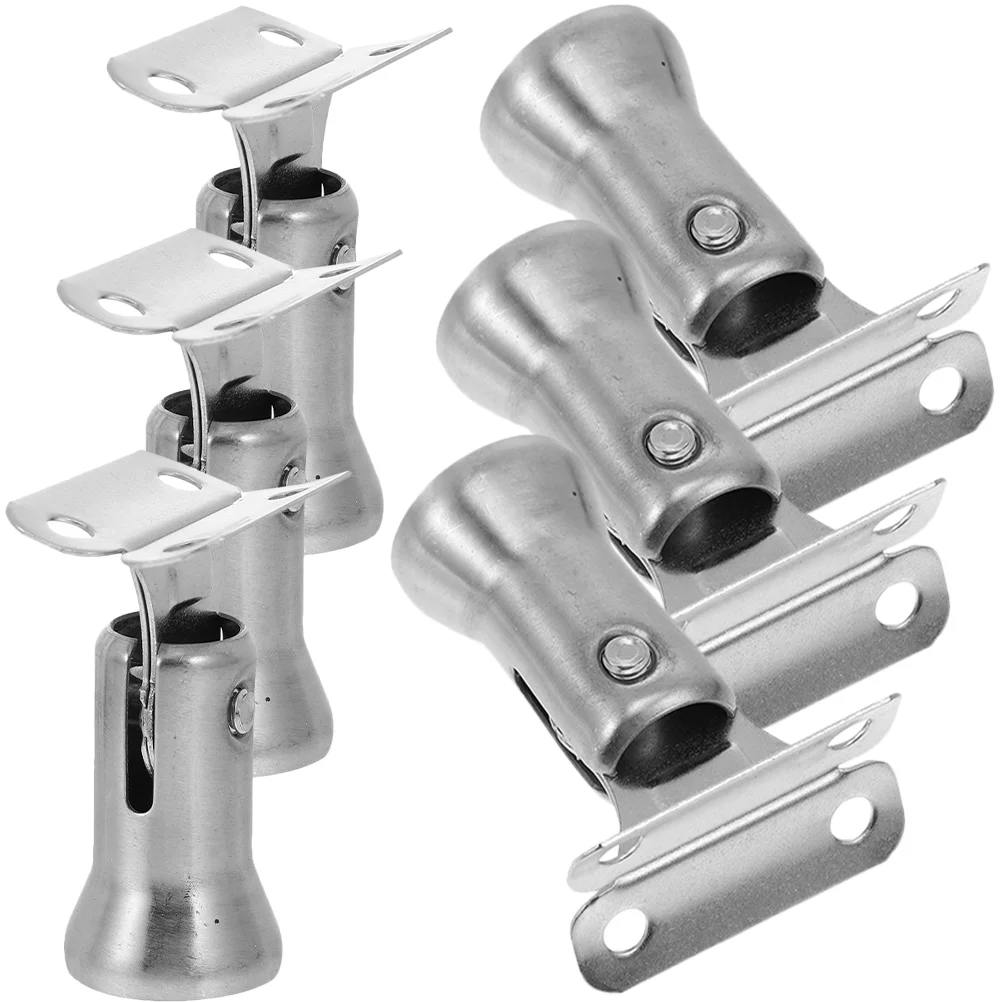 6 Pcs Railing Brackets Handrail Stainless Steel Wall Mount Stair Support Stairways Hardware Supports Banister Holder Stairs