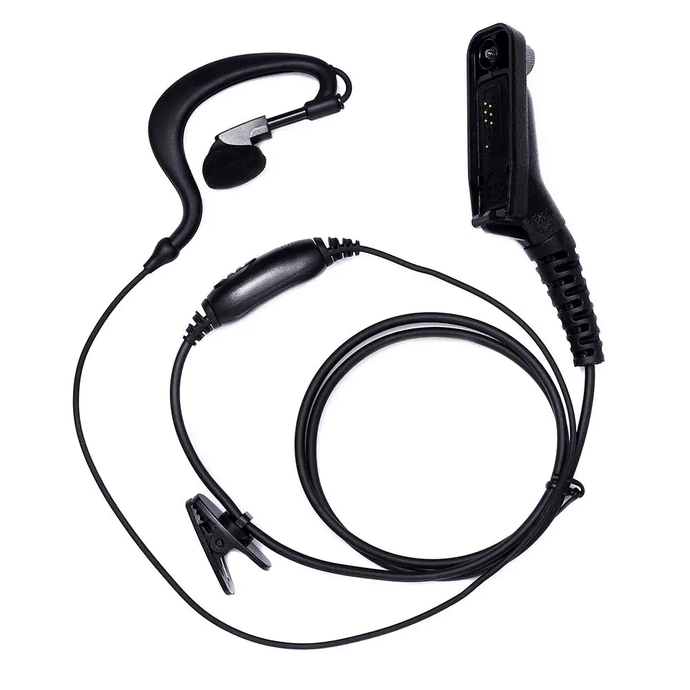 FBI G-Shape Ear Hook Earpiece Mic Headset For Motorola Ham Radio DP4800 DP4801 DP4600 DP4601 XPR7350 XPR7380 Walkie Talkie
